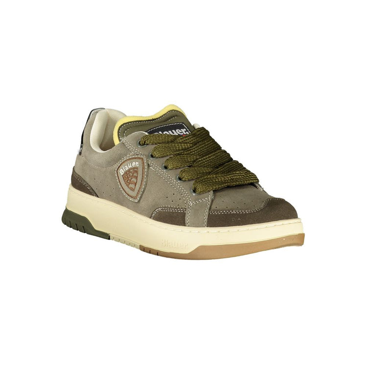 Green Leather Men Sneaker