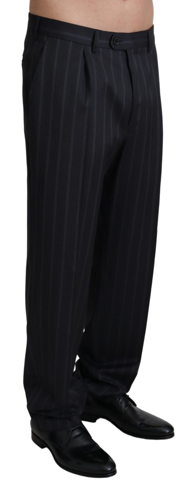 Gray Wool Blend Formal Trousers Pants