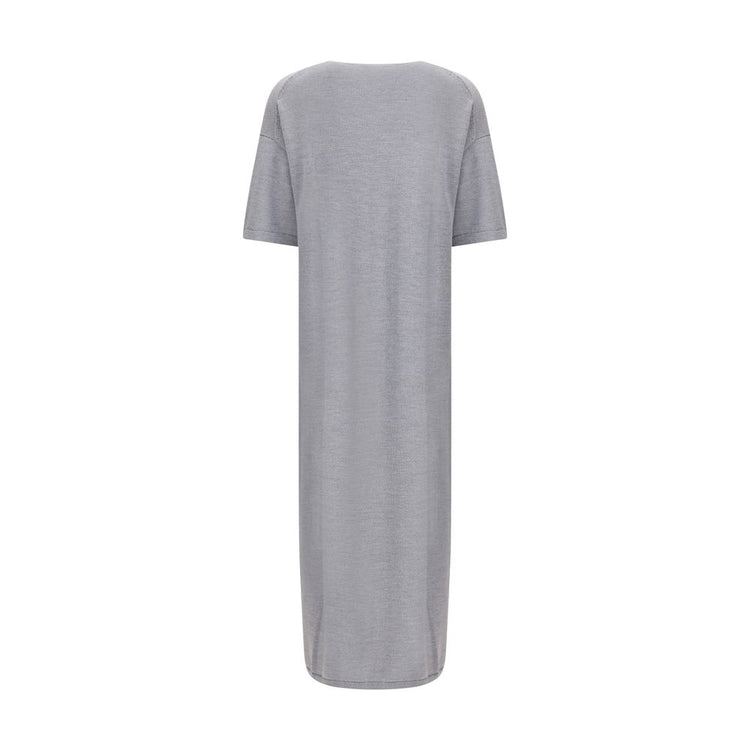 Gray Wool Casual Dress