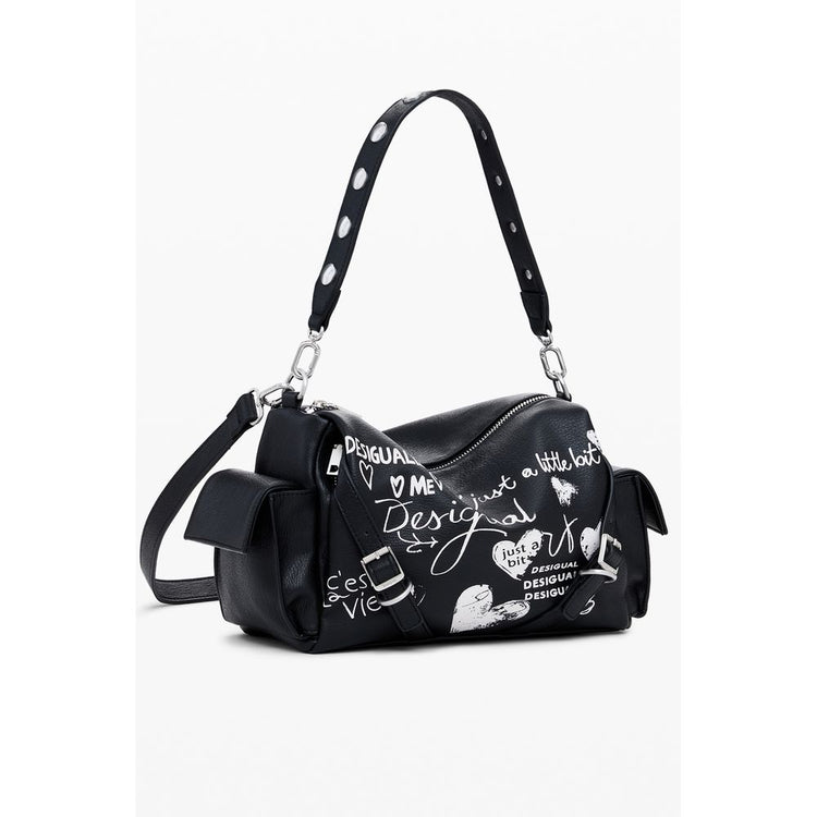Black Polyurethane Women's Handbag