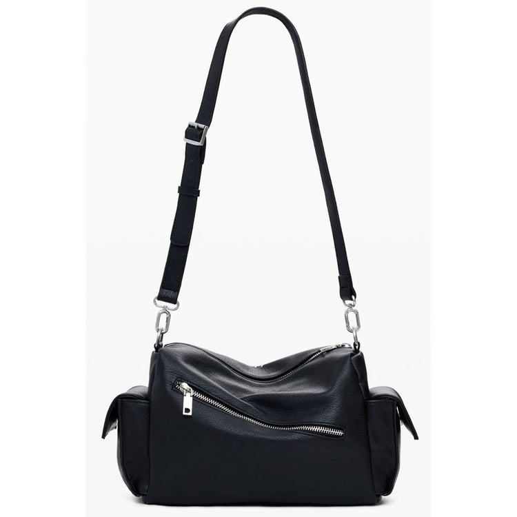 Black Polyurethane Women's Handbag