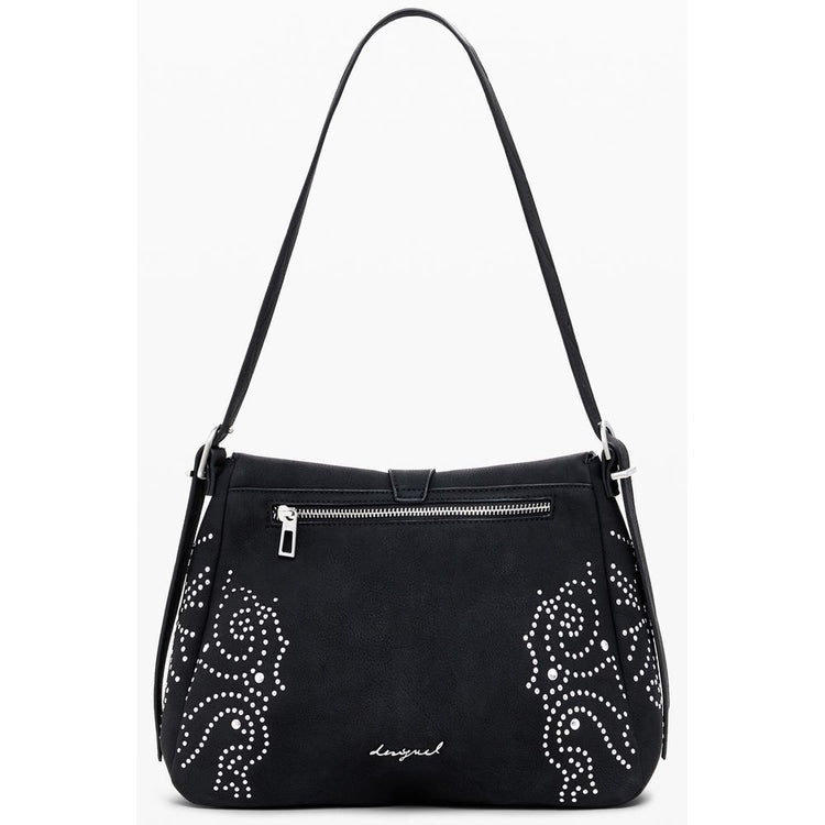 "Black Polyurethane Women's Handbag"