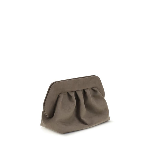 Brown Other Fibres Clutch Bag
