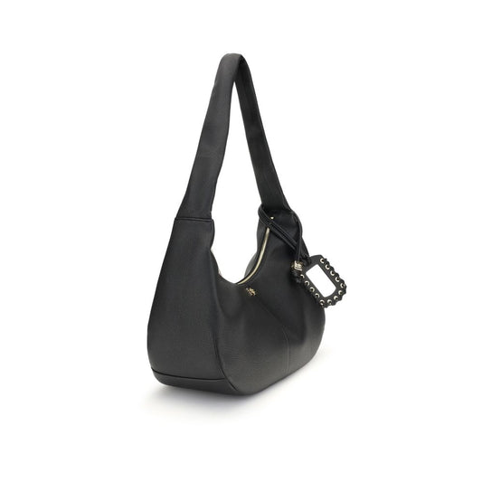 Black Recycled Polyester Shoulder Bag