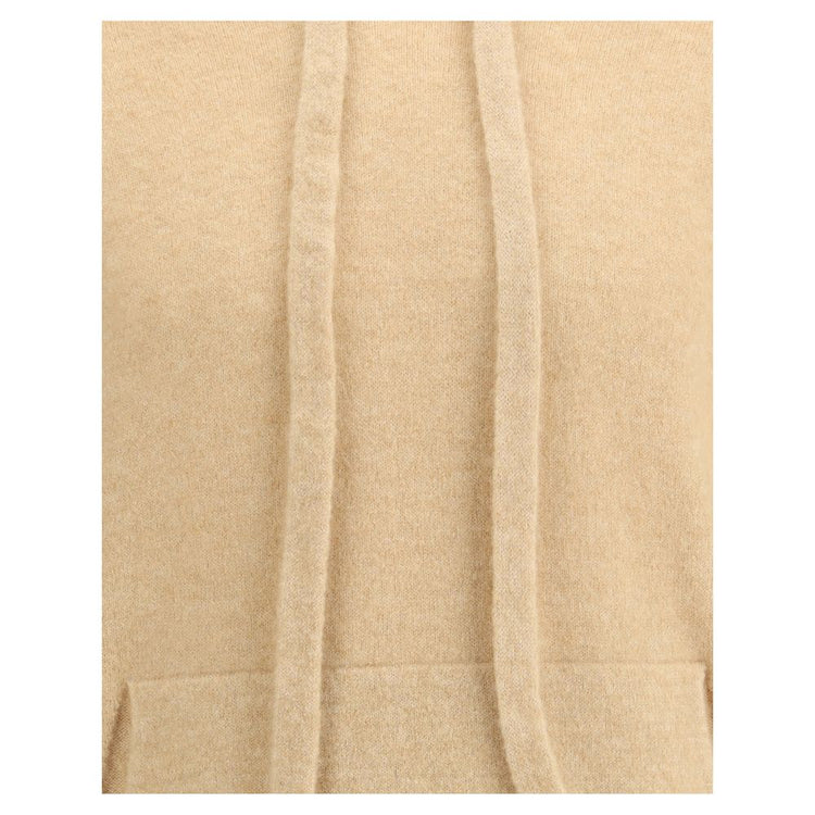 Beige Cashmere Hoodie