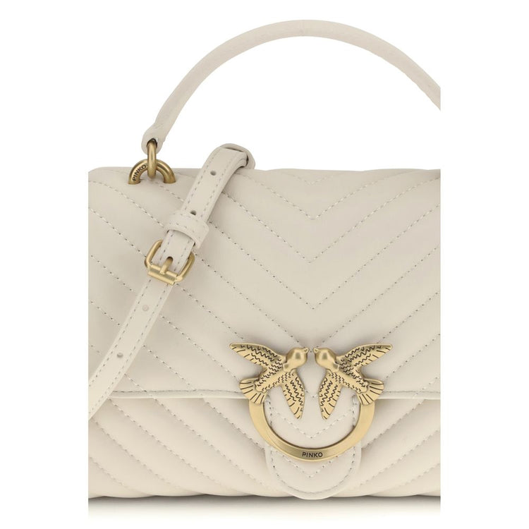 White Calf Leather Bos Taurus Handbag