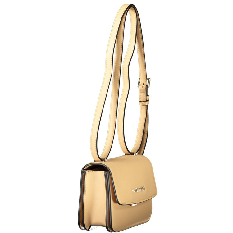Beige Polyurethane Women Handbag
