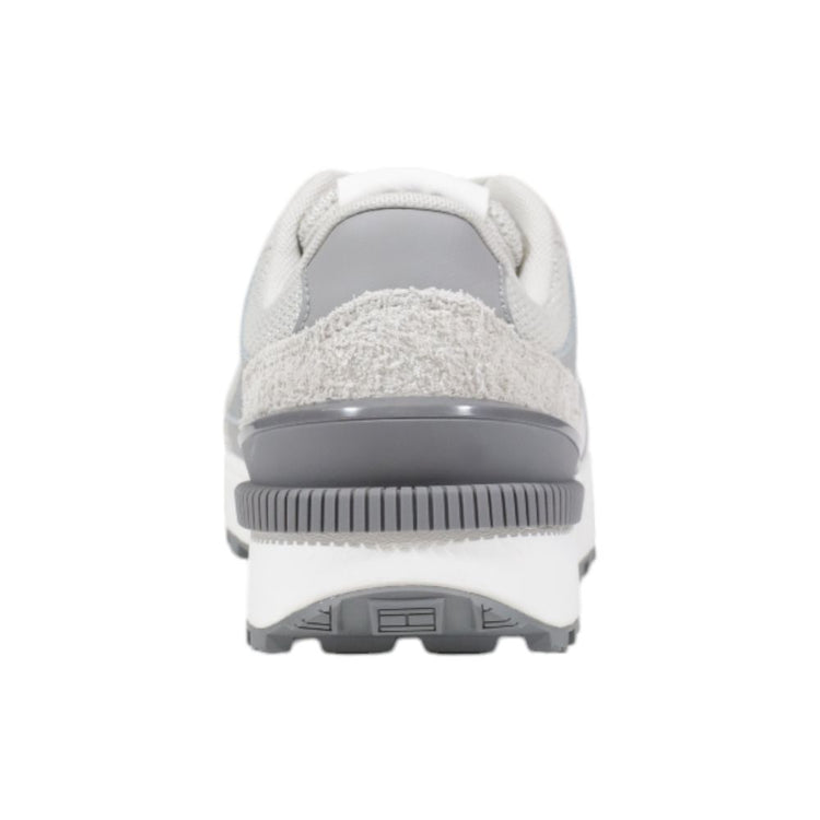 Gray Suede Leather Athletic Sneakers