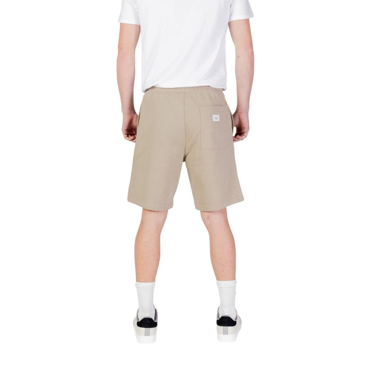 Beige Cotton Bermuda Shorts