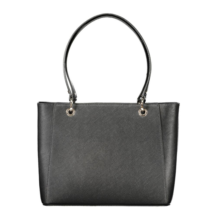 Black Polyurethane Women's Handbag