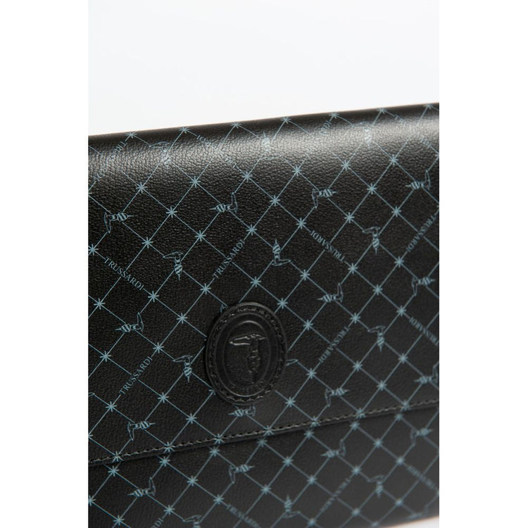 Black Polyester Men Clutch