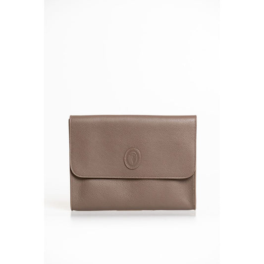 Brown Polyester Men Clutch