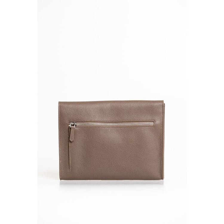 Brown Polyester Men Clutch
