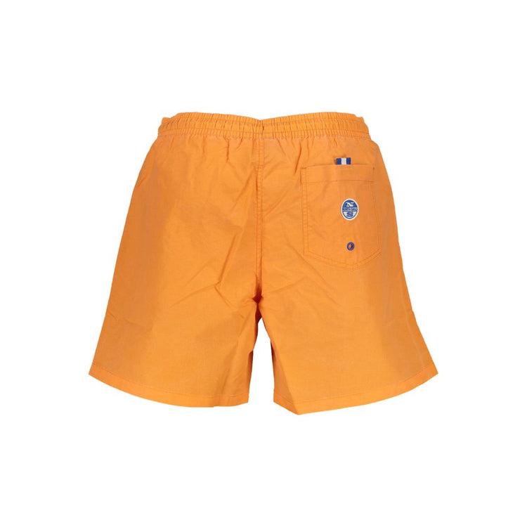 Arancione Polyester Men's Swim Trunk