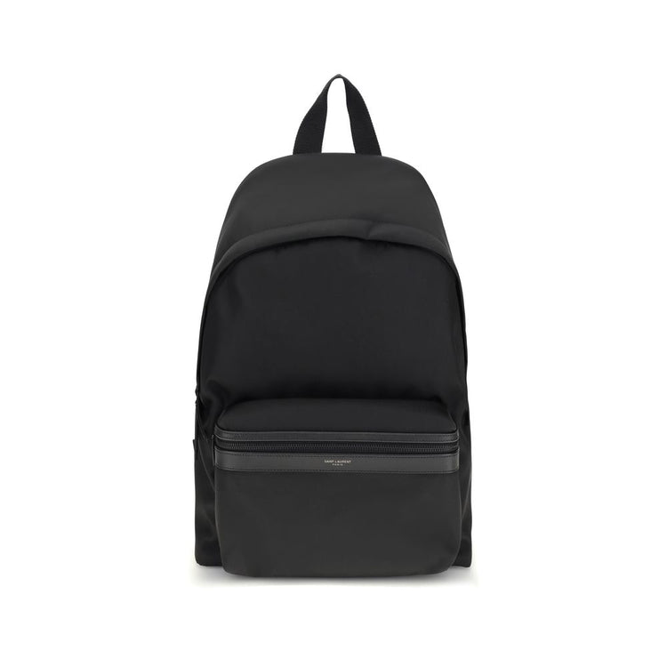 Black Recycled Polyamide Backpack
