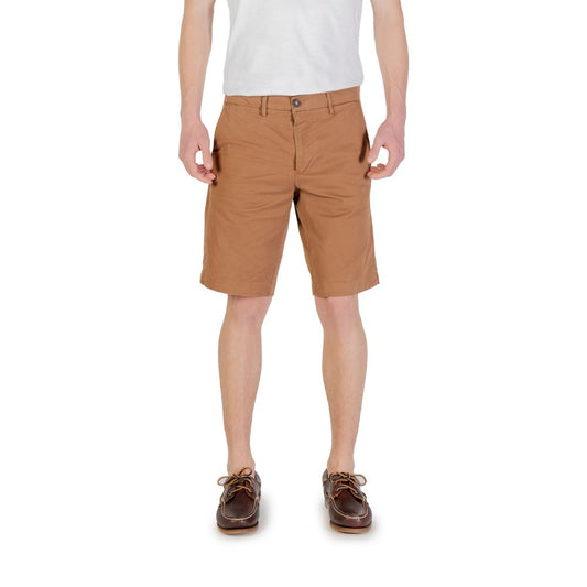 Beige Cotton Bermuda Shorts