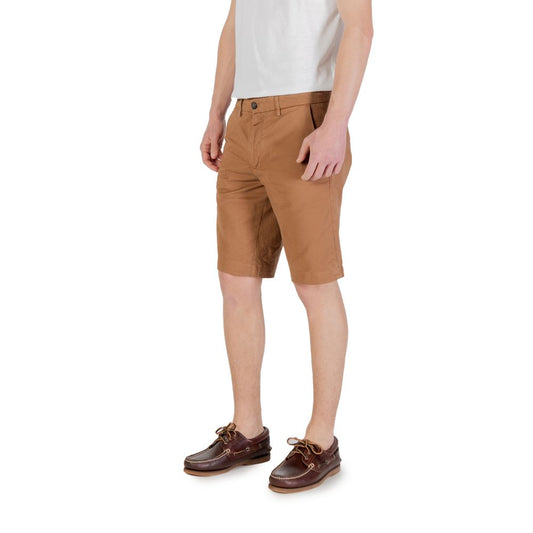 Beige Cotton Bermuda Shorts