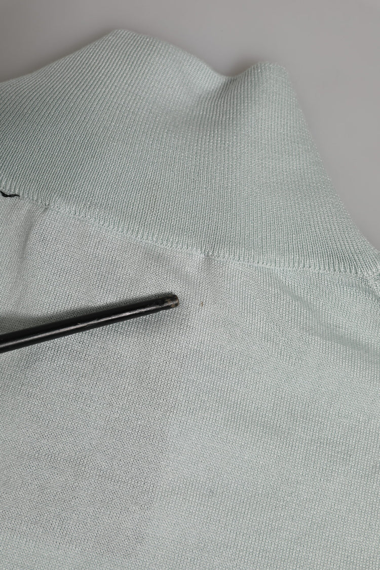 Gray Turtle Neck 3/4 Sleeves Pullover Top