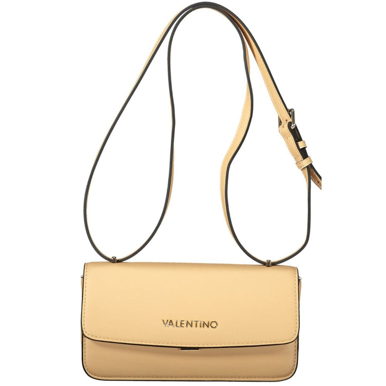 Beige Polyurethane Women Handbag
