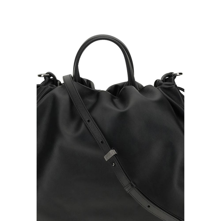 Black Calf Leather Bos Taurus Shoulder Bag