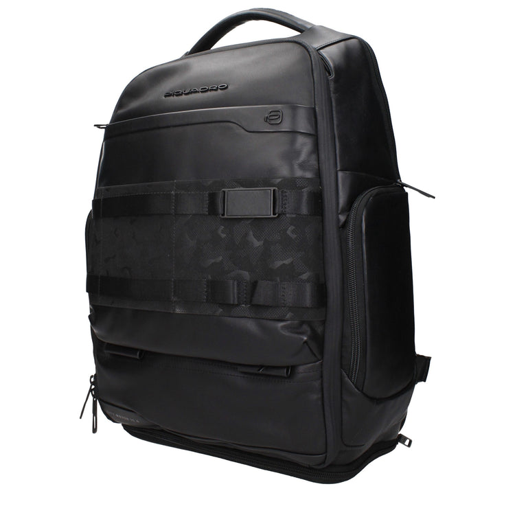 Black Leather Backpack