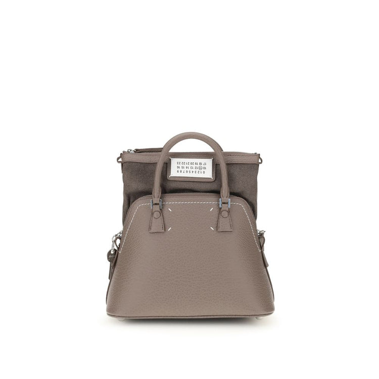 Beige Calf Leather Bos Taurus Handbag