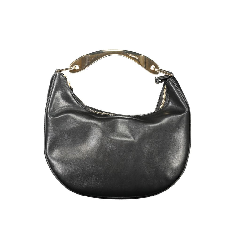 Black Polyethylene Women Handbag