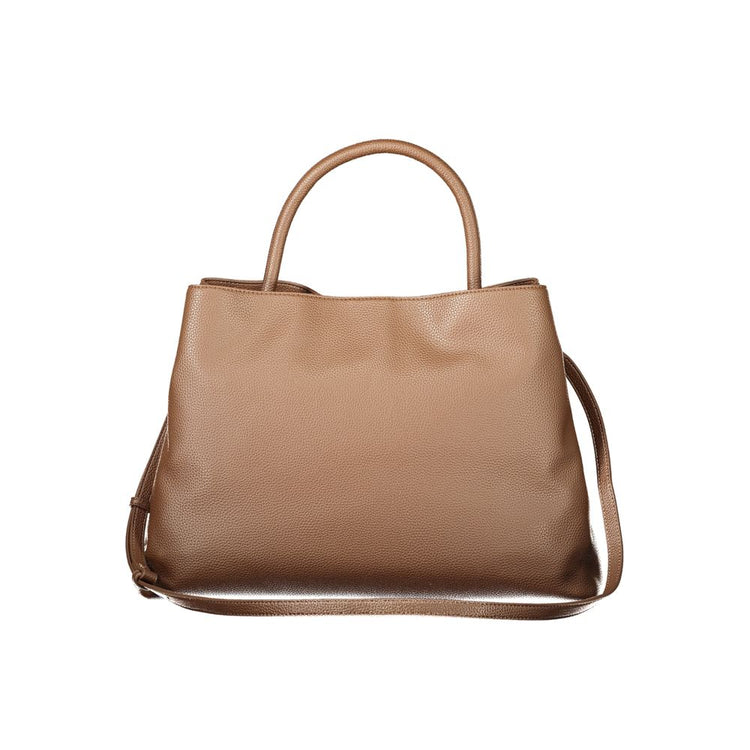 Brown Polyethylene Women Handbag