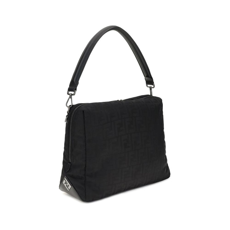 Black Polyamide Shoulder Bag