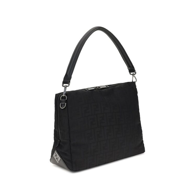 Black Polyamide Shoulder Bag
