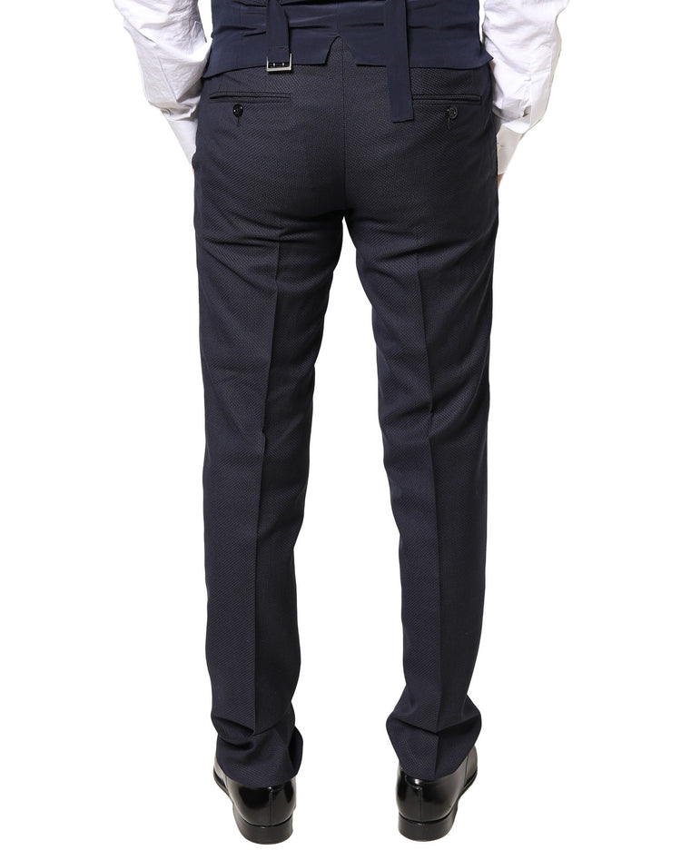 Gray Wool Formal Dress Men Trousers Pants