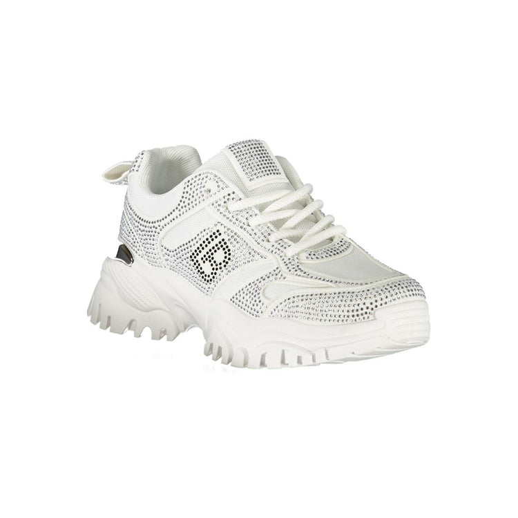 White Polyester Sneaker