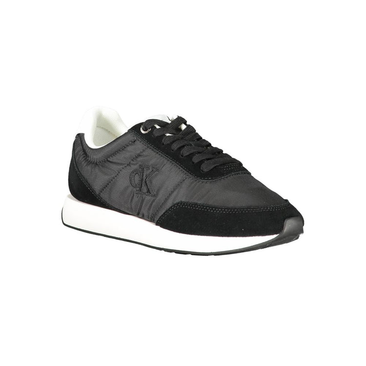Black Polyester Women Sneaker