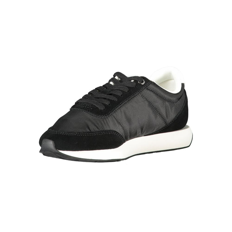 Black Polyester Women Sneaker