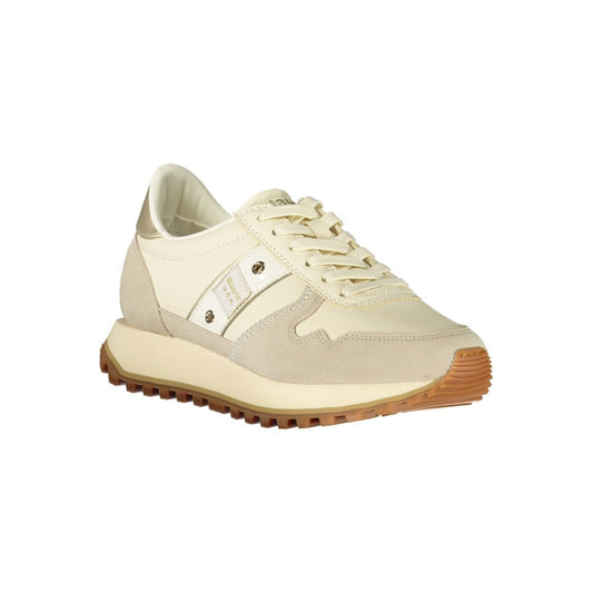 Beige Leather Women Sneaker