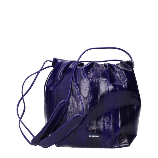 Purple Leather Shoulder Bag