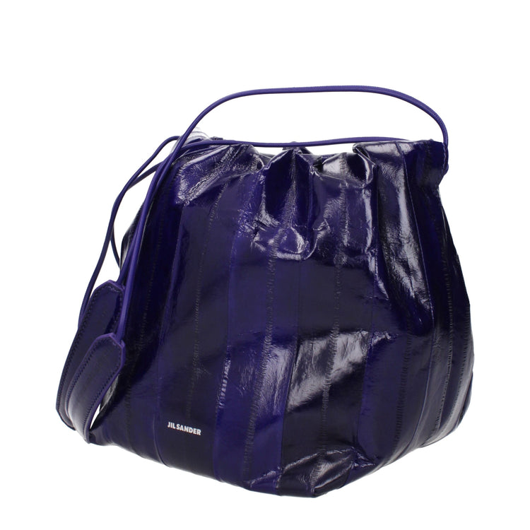 Purple Leather Shoulder Bag