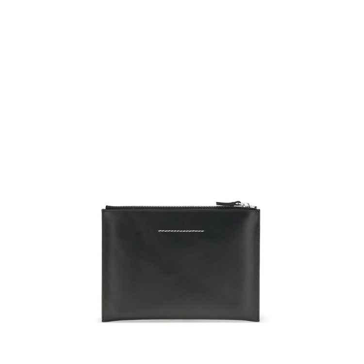 Black Calf Leather Bos Taurus Clutch Bag