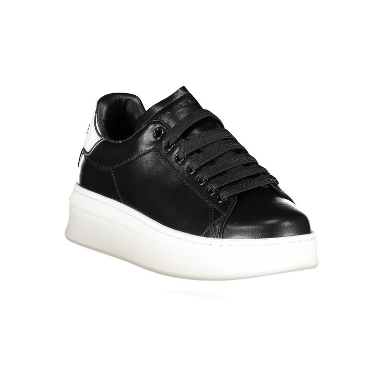 Black Polyurethane Women Sneaker