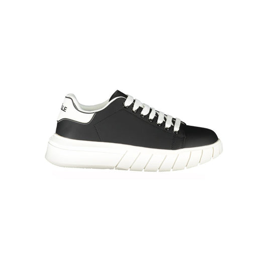 Black Polyurethane Men Sneaker