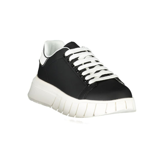Black Polyurethane Men Sneaker