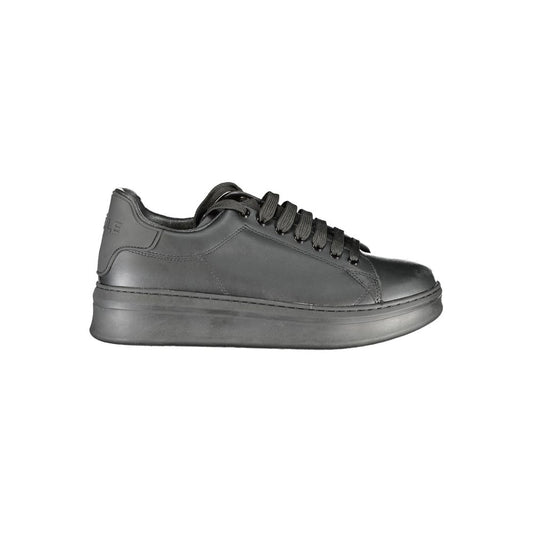 Black Polyurethane Men Sneaker