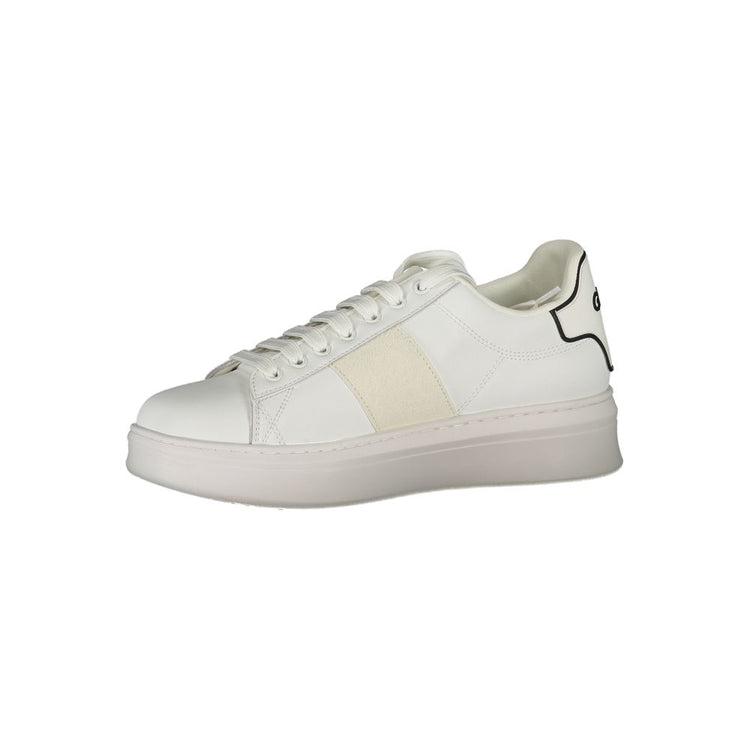 White Polyurethane Men Sneaker