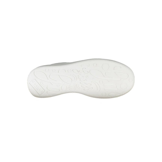 White Polyurethane Women Sneaker