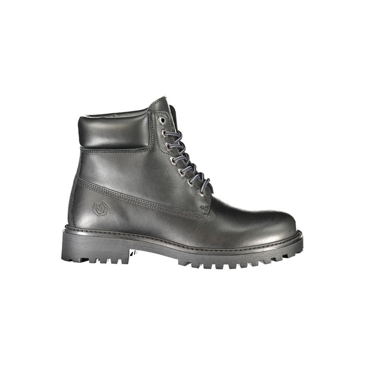 Black Leather Men's Boot