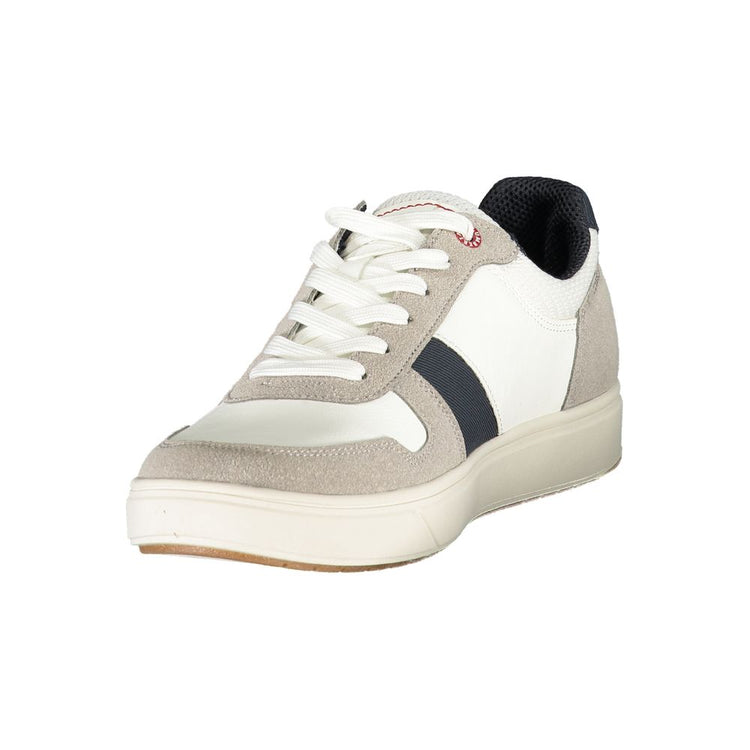 White Polyurethane Men Sneaker