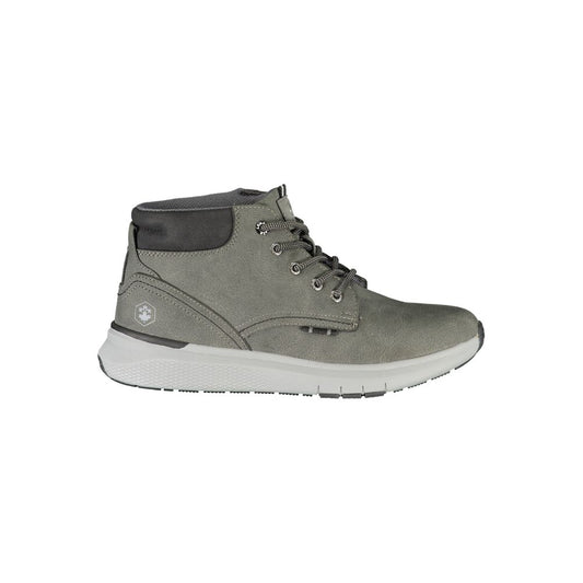 Grigio Polyester Men Sneaker