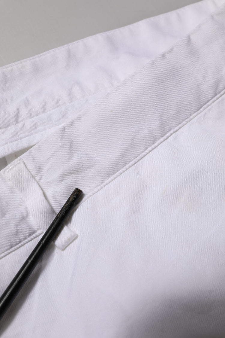 White Cotton Stretch Men Bermuda Pants