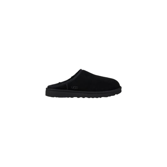 Black Suede Leather Clogs
