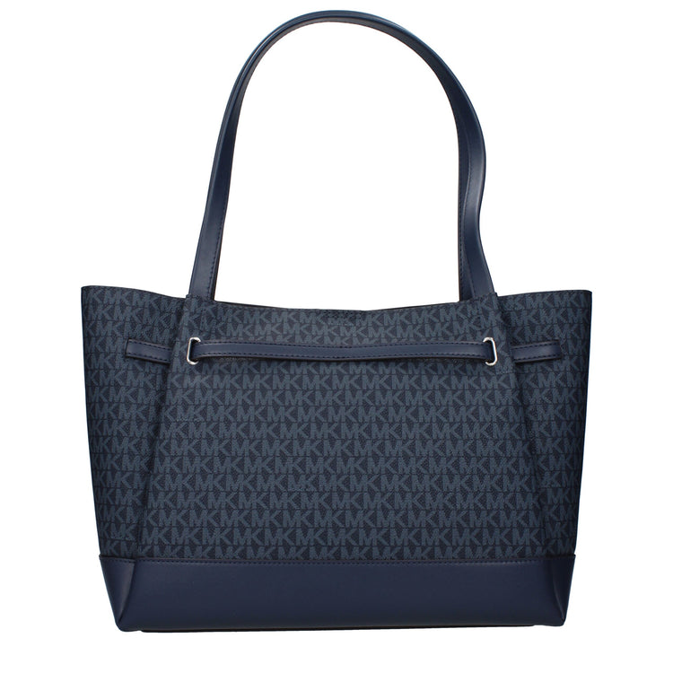 Blue Fabric Shoulder Bag